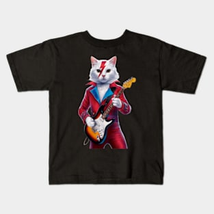 Ziggy Stardust Cat Kids T-Shirt